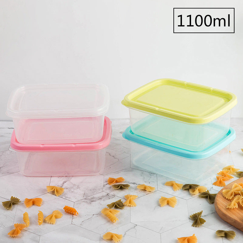 Refrigerator Food Storage Box Fruit Seal Box Rectangular Large Plastic Storage Box 1100ml
