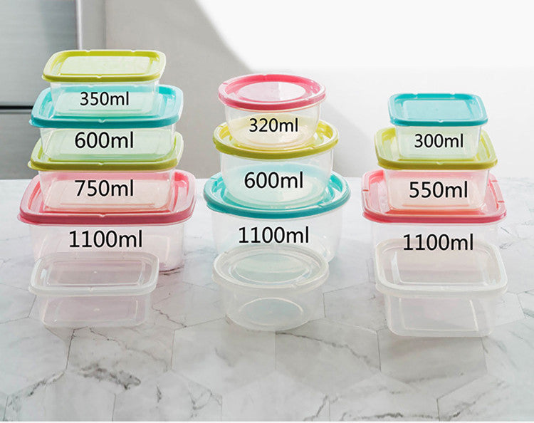 Refrigerator Food Storage Box Fruit Seal Box Rectangular Large Plastic Storage Box 1100ml