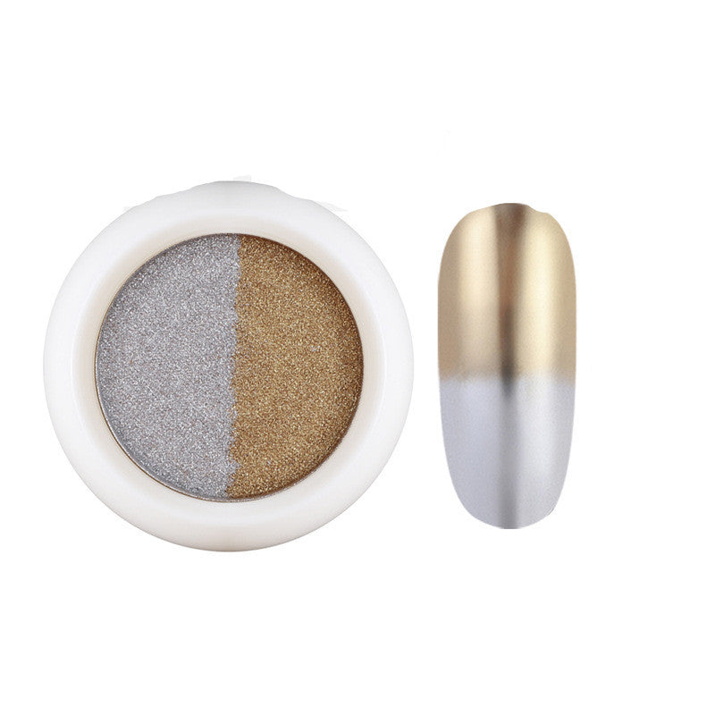 Titanium Powder Two-color Nail Solid Magic Mirror Powder