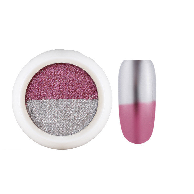 Titanium Powder Two-color Nail Solid Magic Mirror Powder