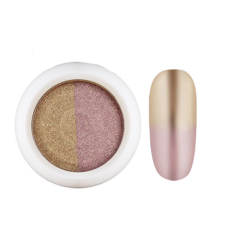 Titanium Powder Two-color Nail Solid Magic Mirror Powder
