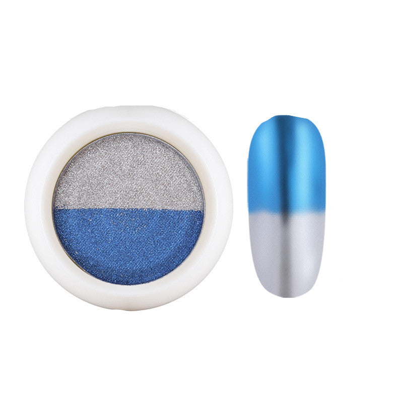 Titanium Powder Two-color Nail Solid Magic Mirror Powder