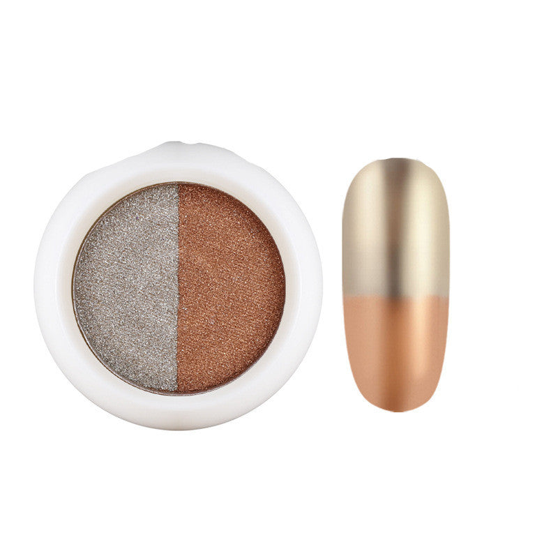 Titanium Powder Two-color Nail Solid Magic Mirror Powder