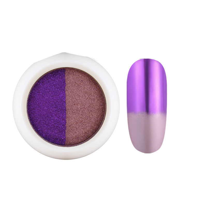 Titanium Powder Two-color Nail Solid Magic Mirror Powder
