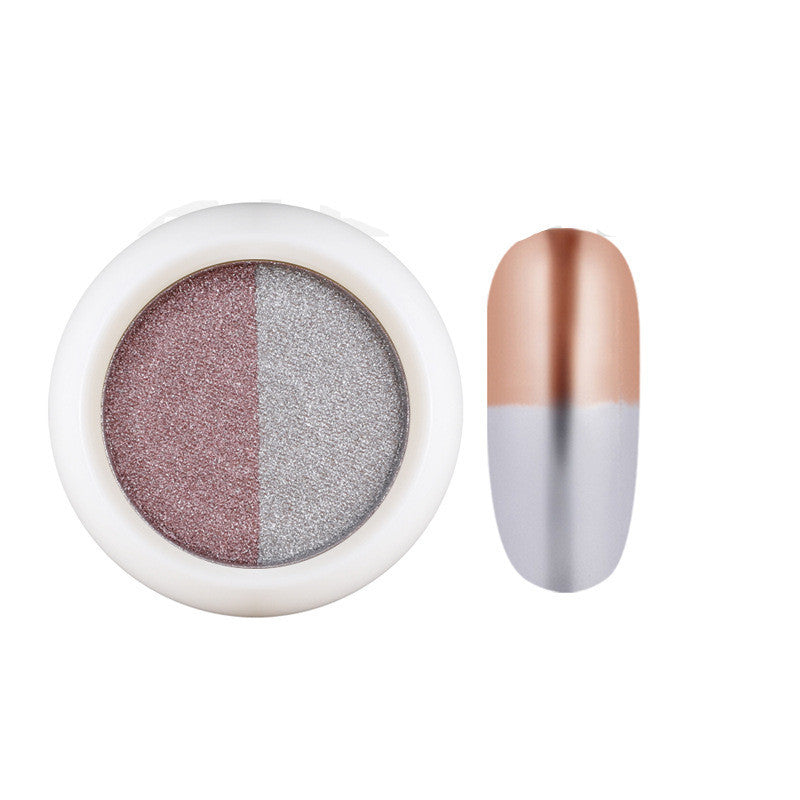 Titanium Powder Two-color Nail Solid Magic Mirror Powder