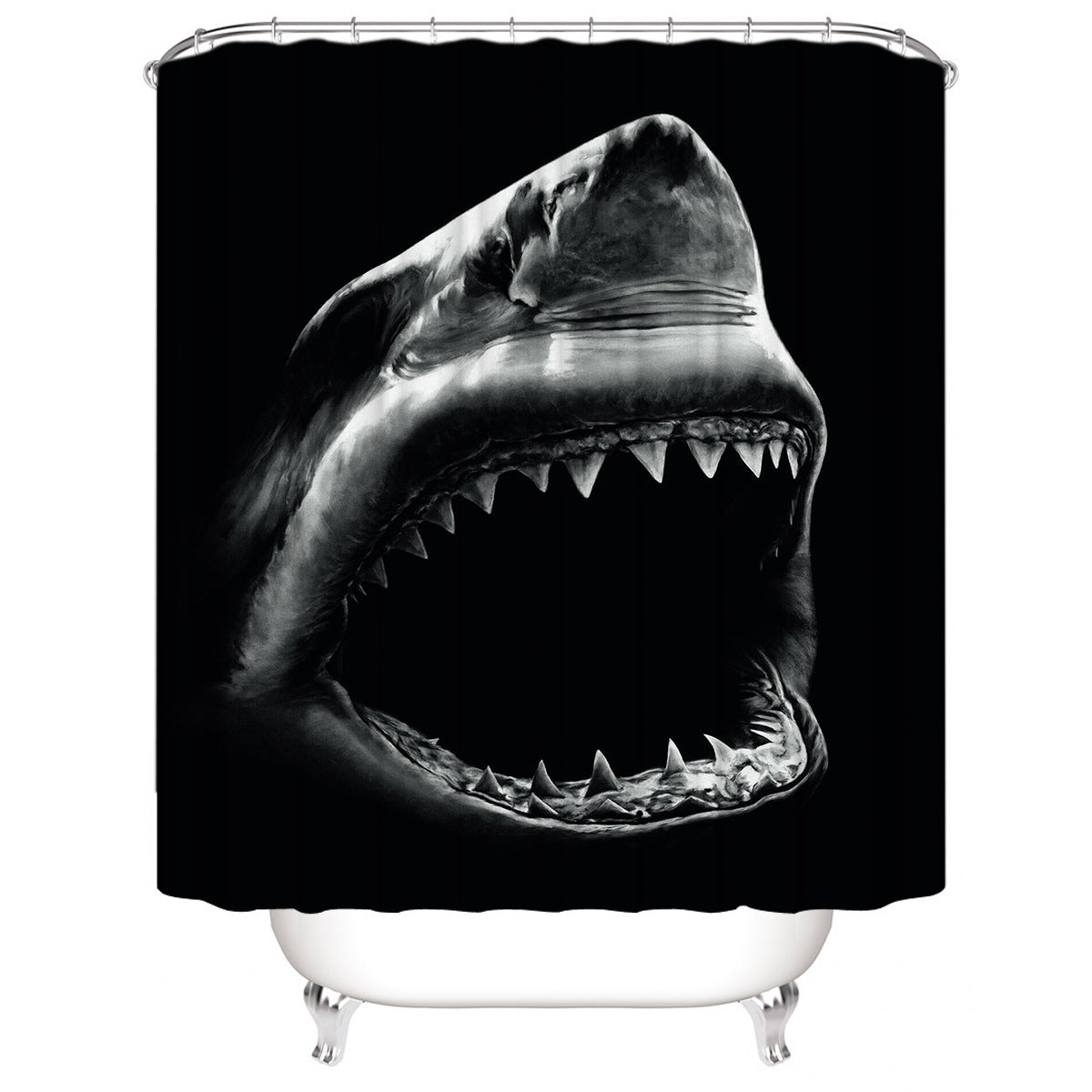 Manufacturers Sell Underwater World Series Waterproof Shower Cloth Digital Printing Bathroom Shower Curtain Four Sets Wholesale