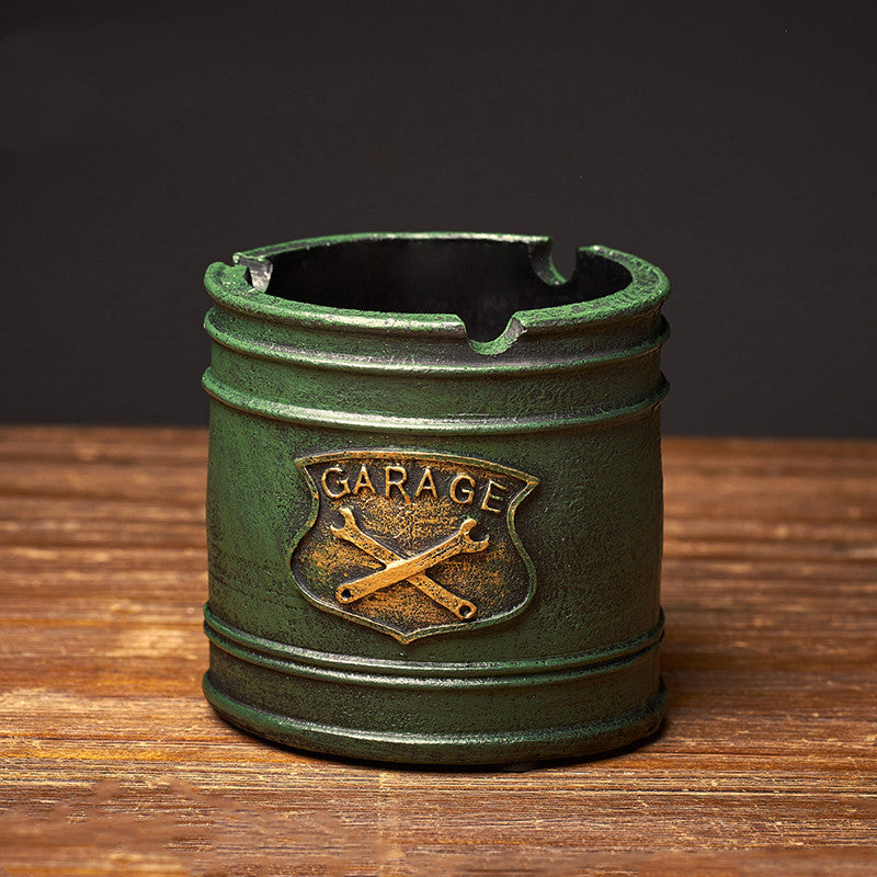 Retro Nostalgic Anti-fly Ash Ashtray With Cover For Home Living Room