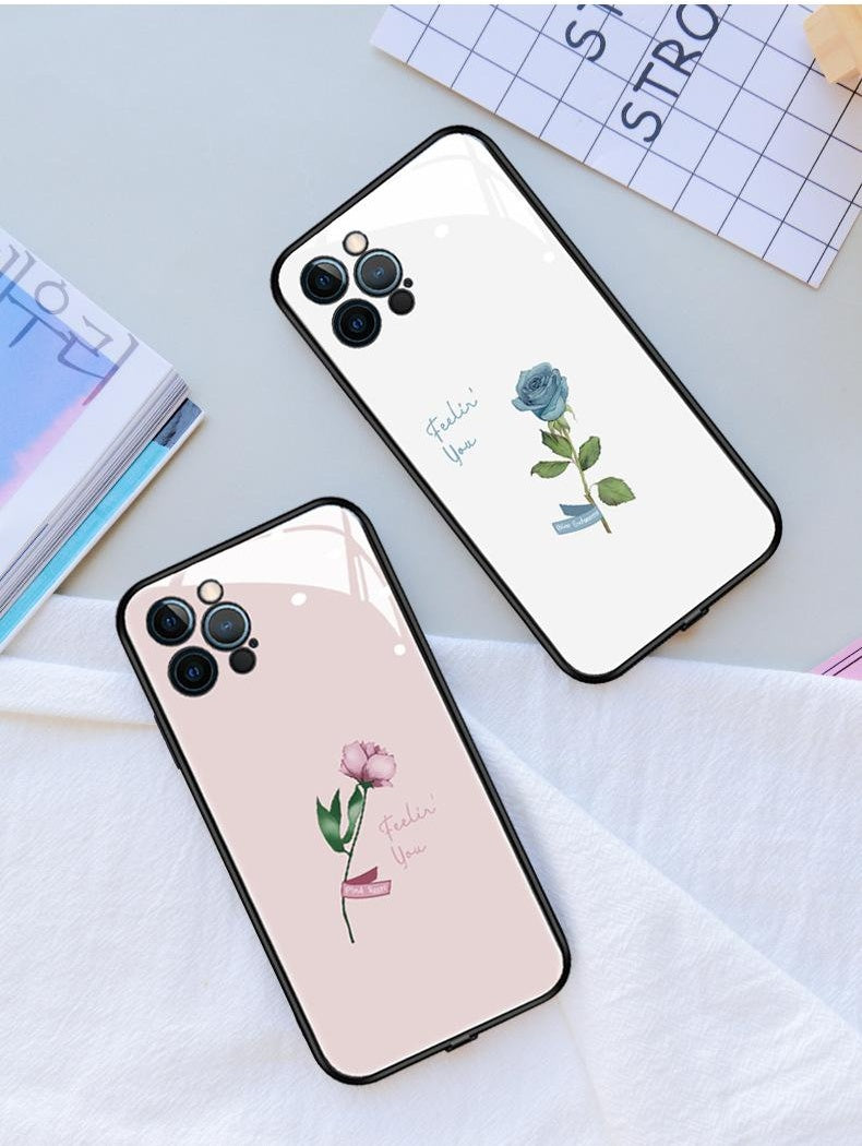 Glowing Phone Case Smart Voice Control Call Glass Protective Cover