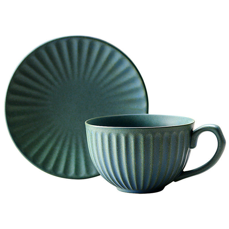 Ceramic Coffee Cup And Saucer Set Creative Latte Cup Garland Cup