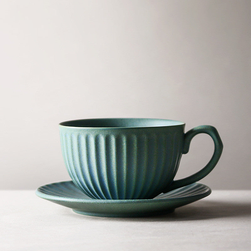 Ceramic Coffee Cup And Saucer Set Creative Latte Cup Garland Cup