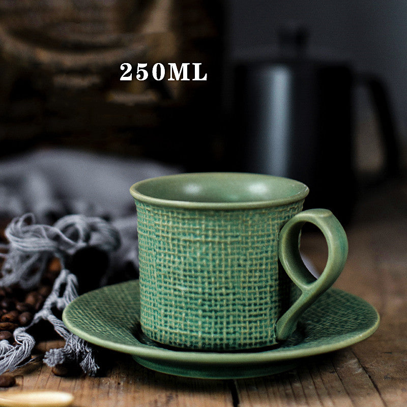 Ceramic Coffee Cup And Saucer Set Creative Latte Cup Garland Cup