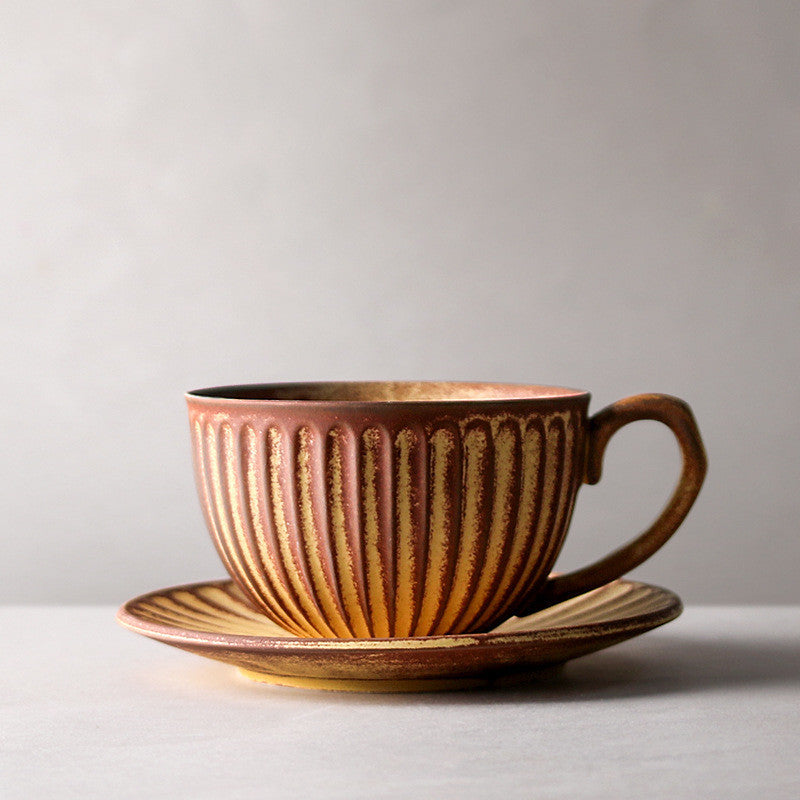 Ceramic Coffee Cup And Saucer Set Creative Latte Cup Garland Cup