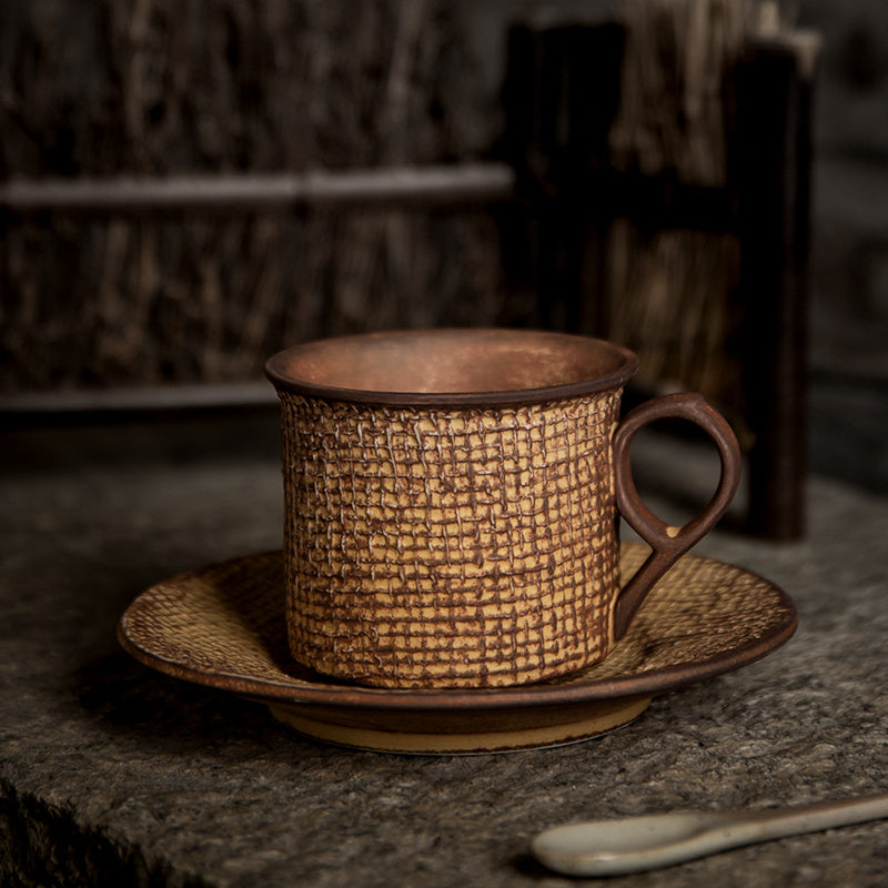 Ceramic Coffee Cup And Saucer Set Creative Latte Cup Garland Cup