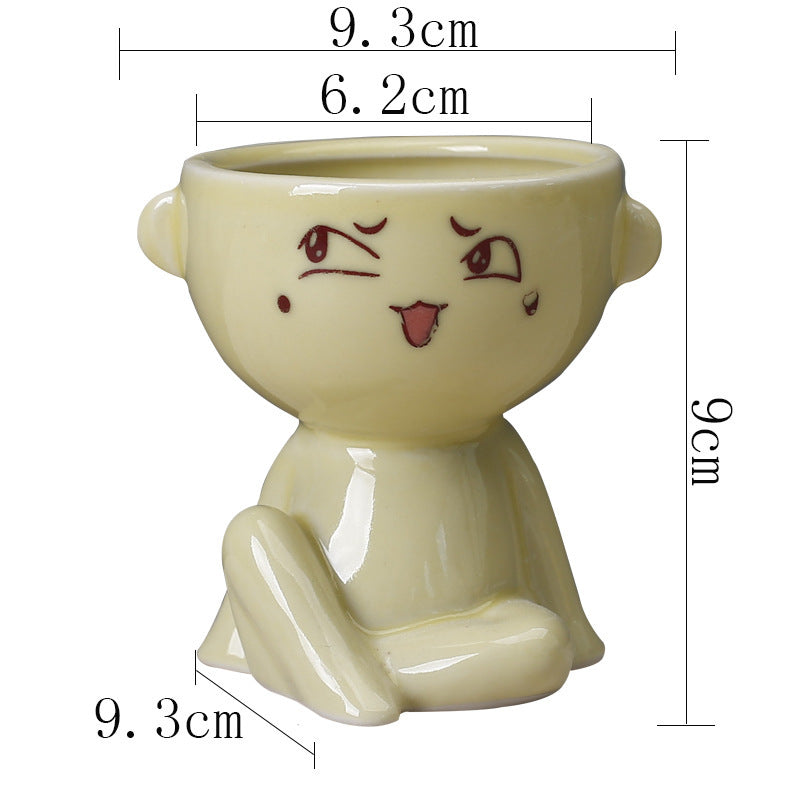 Nordic Home Furnishing Human Body Succulent Flower Pot Ceramic
