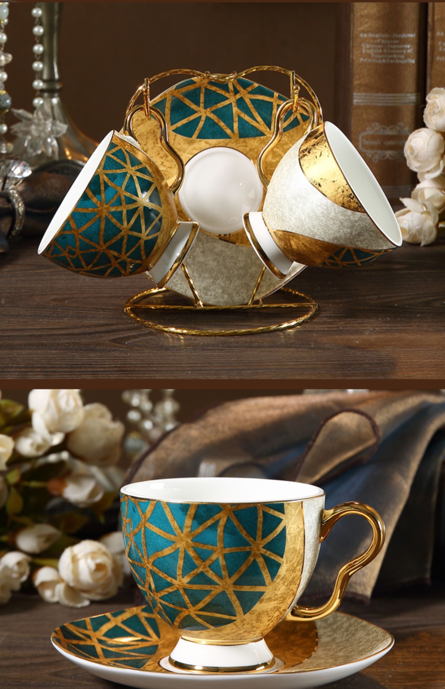 Household Ceramic Cup English Afternoon Tea Tea Set Breakfast Cup And Saucer
