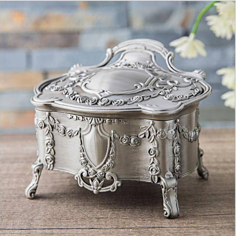 High-grade Silver Enamel Household Jewelry Storage Box