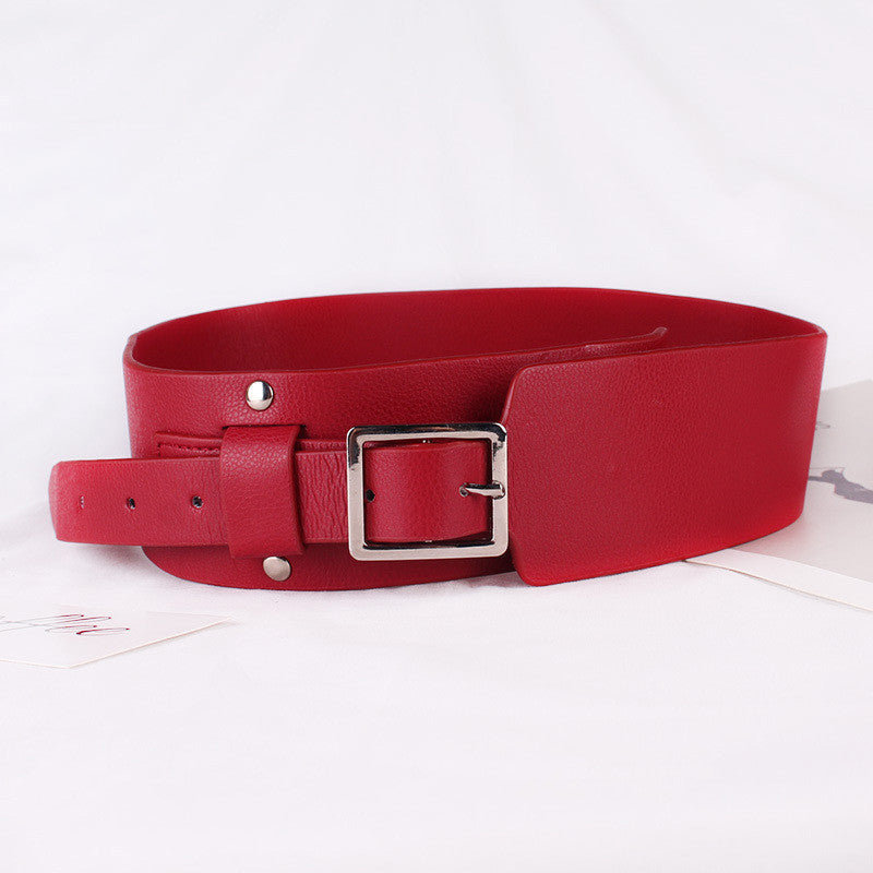 Ceinture large décorative pour femme, à boucle ardillon, tendance et polyvalente