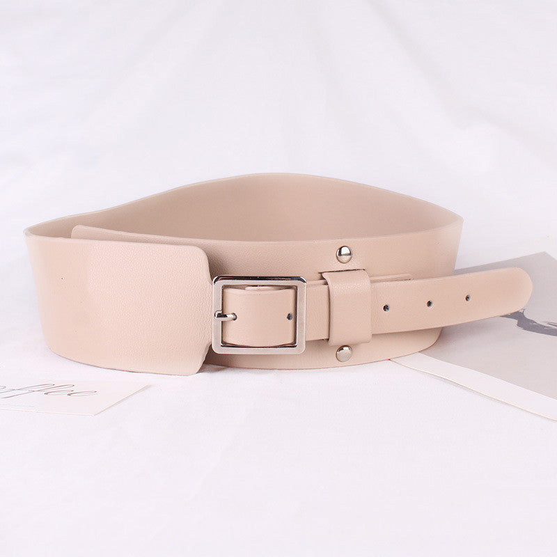 Ceinture large décorative pour femme, à boucle ardillon, tendance et polyvalente
