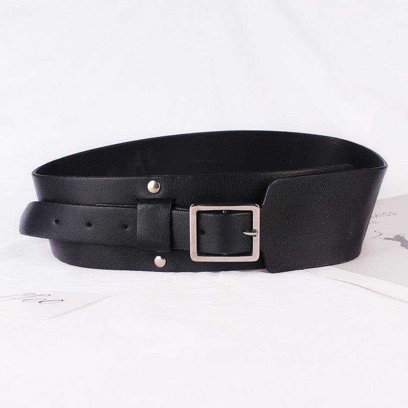Ceinture large décorative pour femme, à boucle ardillon, tendance et polyvalente