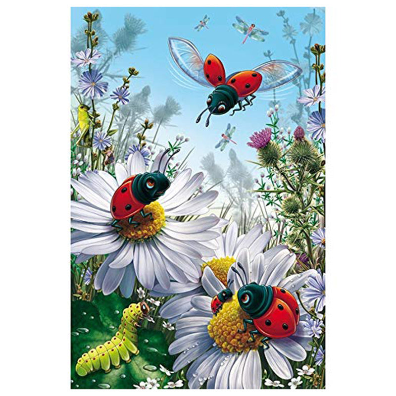 Home Diamond Painting Ladybug Chrysanthemum