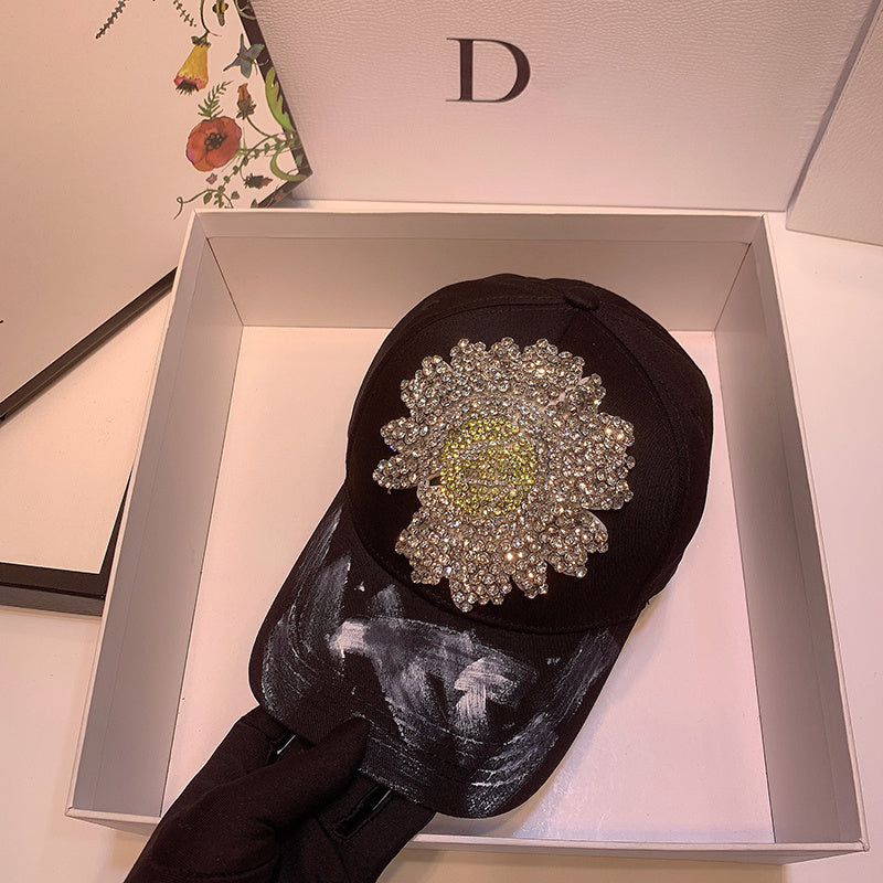 Fashion Rhinestone Pearl Casual Cap