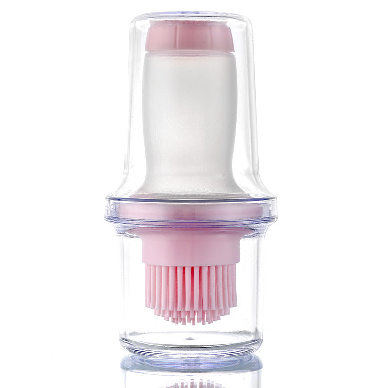 Silicone Oil Bottle Brush With Lid Temperature Resistant Barbecue Oil Brush
