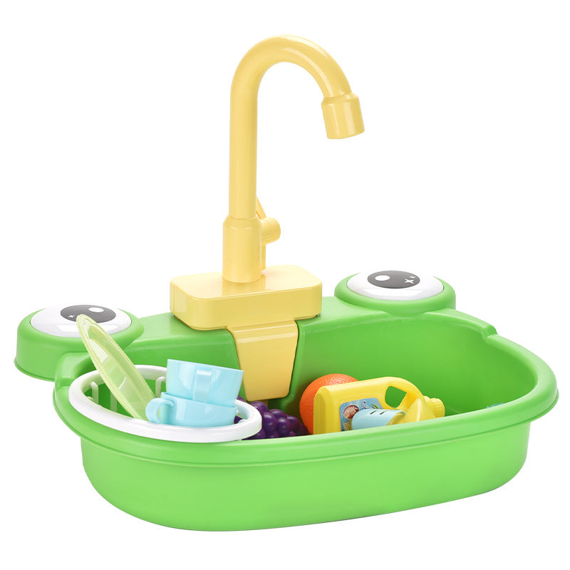 Children's Play House Electric Recirculating Water Kitchen Simulation Sink