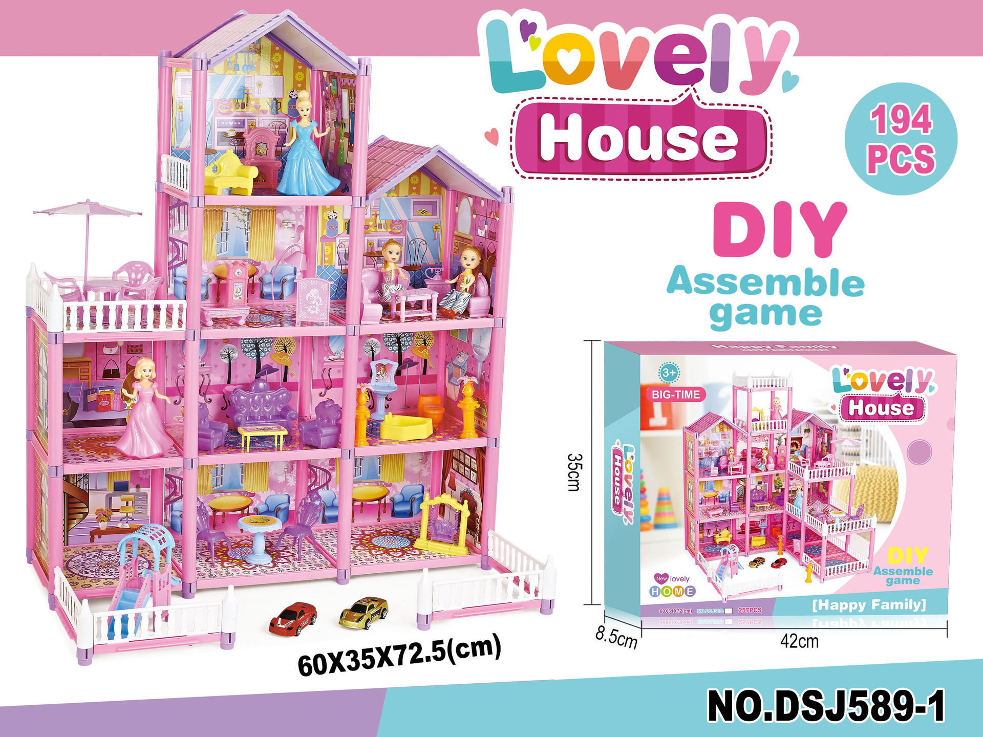 DIY Villa House Paradise House Dream Mansion Toy Castle Creative Assembly Model