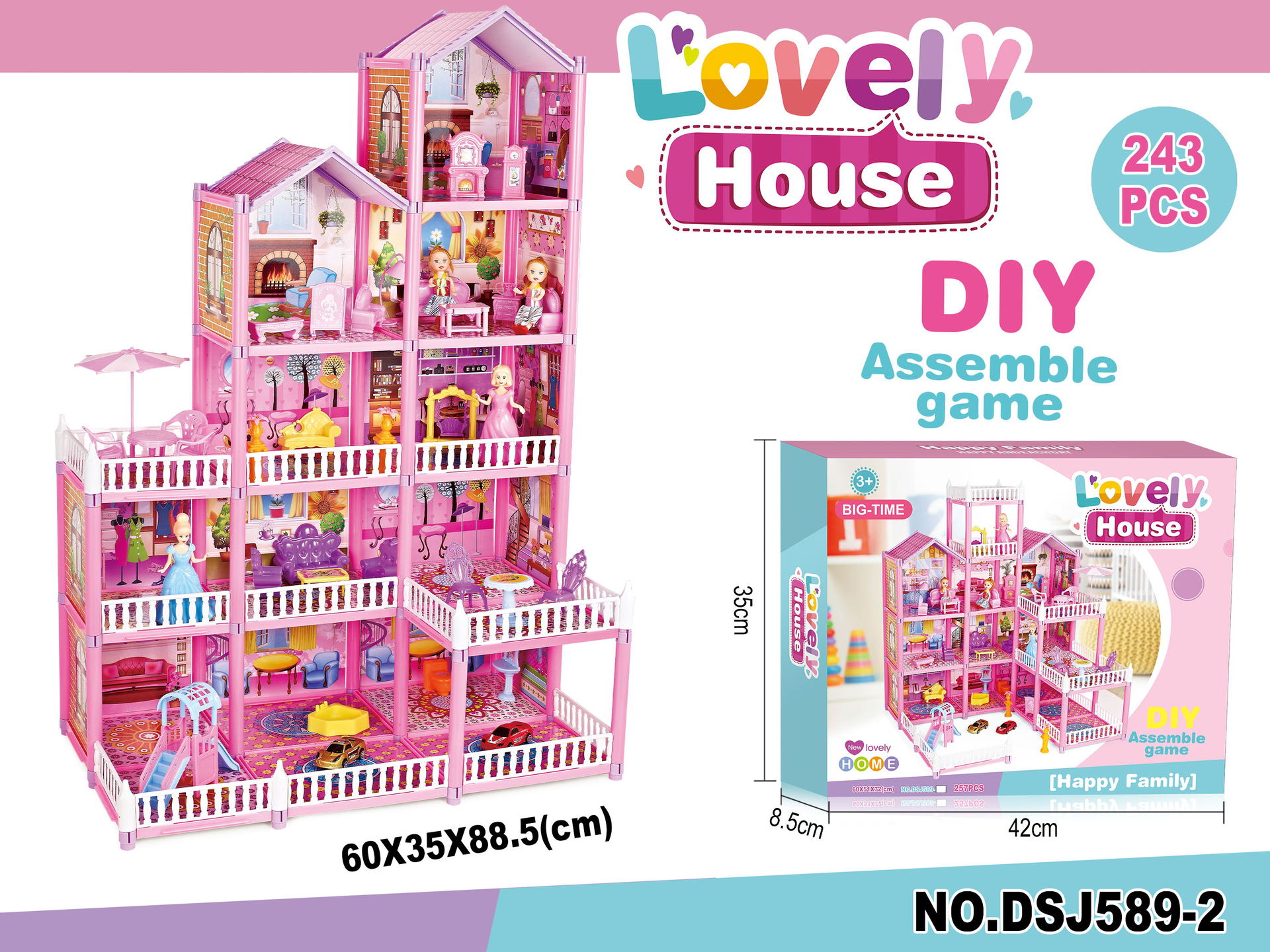 DIY Villa House Paradise House Dream Mansion Toy Castle Creative Assembly Model