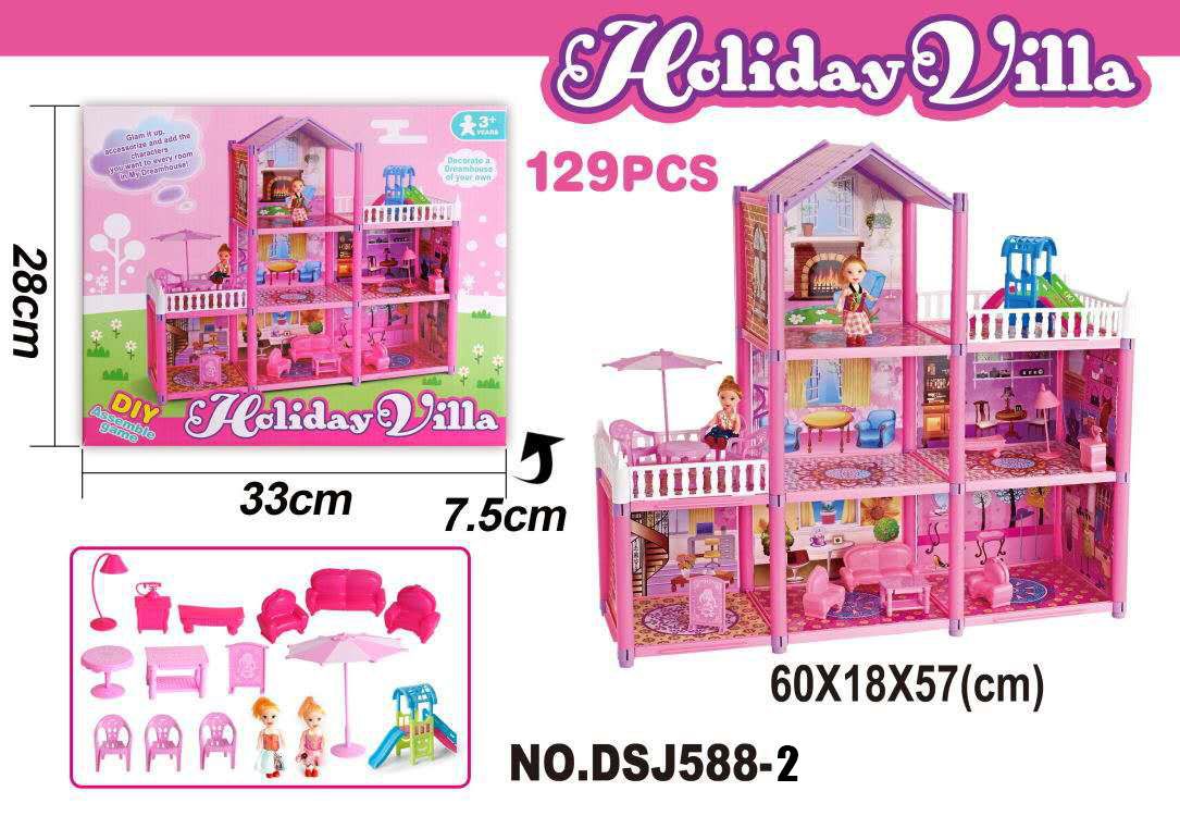 DIY Villa House Paradise House Dream Mansion Toy Castle Creative Assembly Model