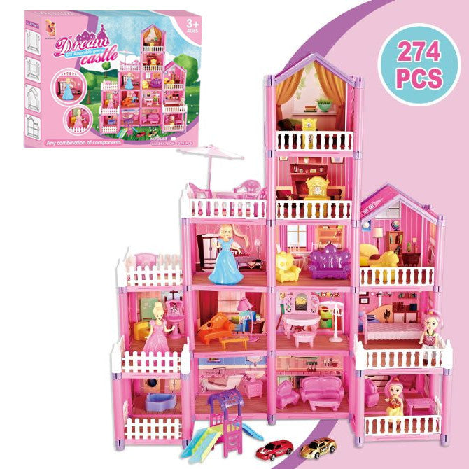 DIY Villa House Paradise House Dream Mansion Toy Castle Creative Assembly Model