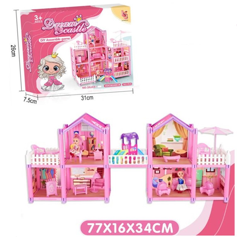 DIY Villa House Paradise House Dream Mansion Toy Castle Creative Assembly Model