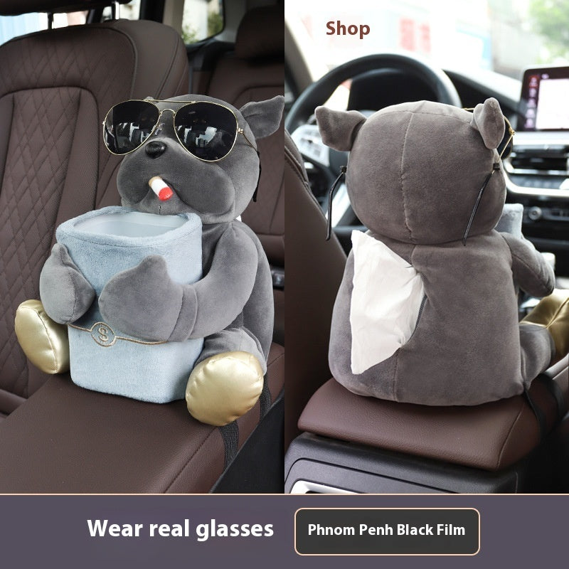 Creative Car Tissue Box Trash Can Two-in-one Cute