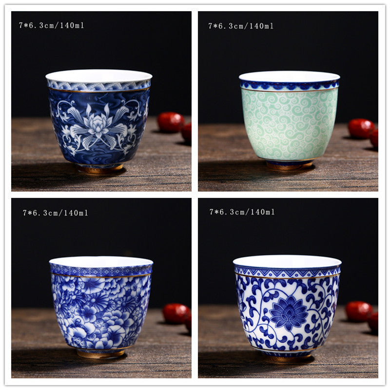 Vintage Chinese Ceramic Cup Coaster Tea Set
