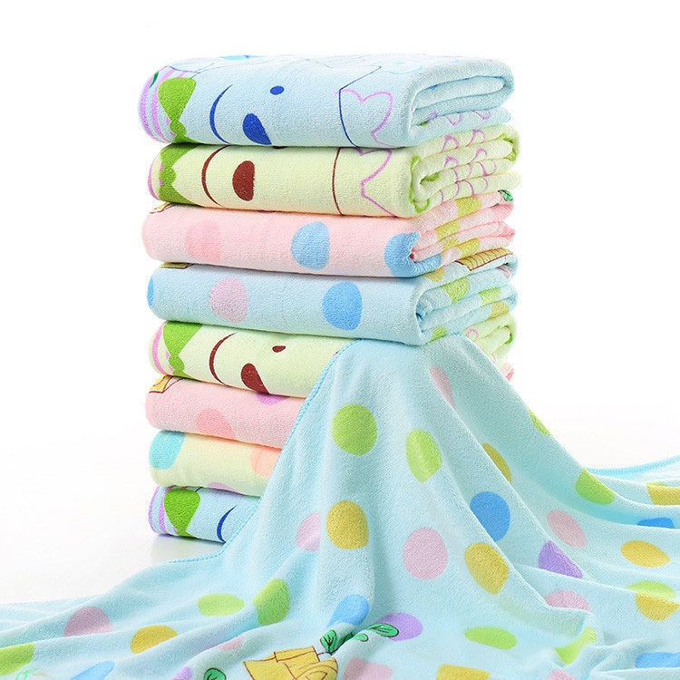 Microfiber Cartoon Cute Printed Bath Absorbent Soft Bath Towel