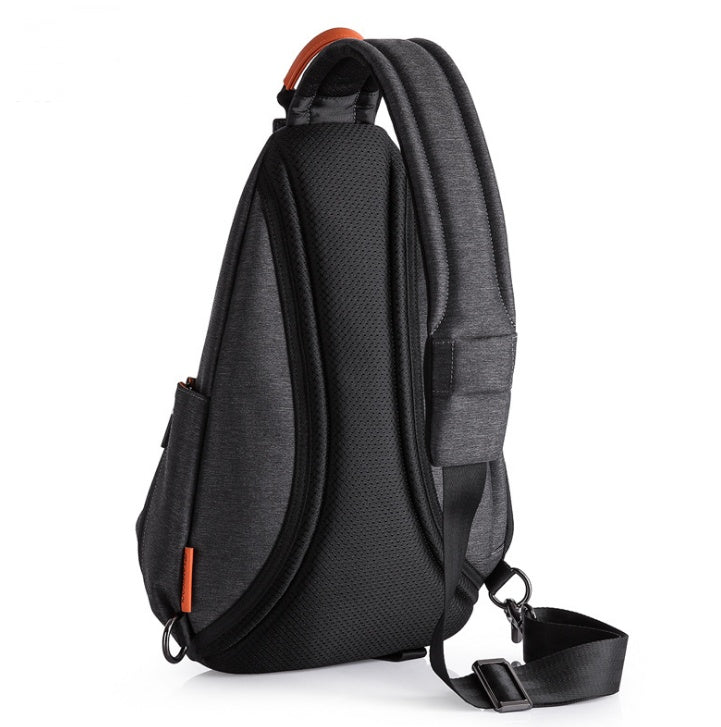 Sac à bandoulière, sac de poitrine tendance pour hommes, sac en diagonale Oxford, sac de sport de marque branchée.