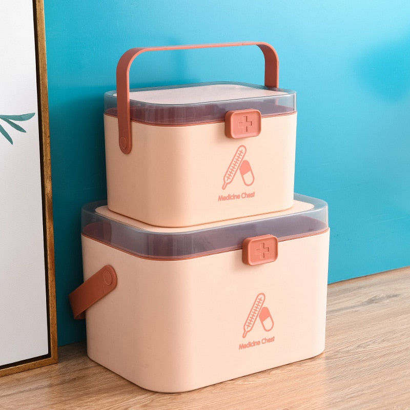 Portable Portable Double-layer First Aid Medicine Box