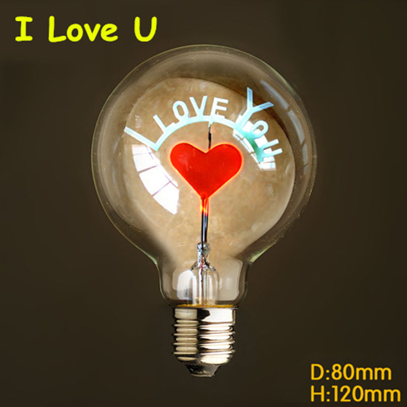 Valentine's day decoration non-lighting bulb