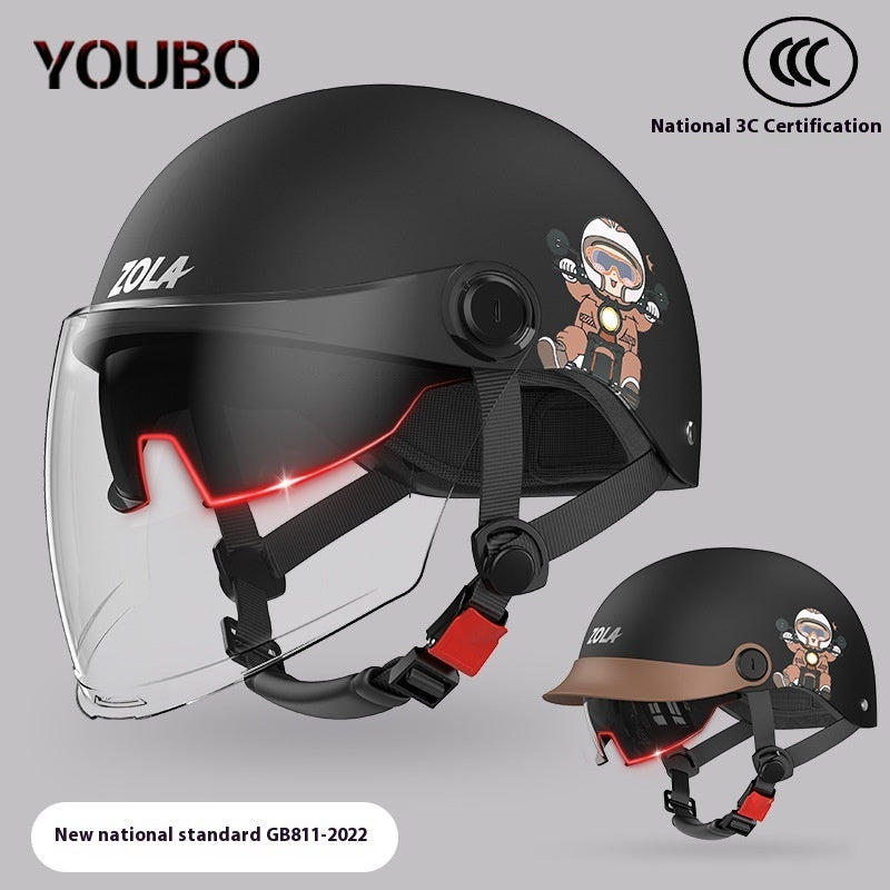 Electric Bicycle Helmet Men's And Women's Summer Sun Protection Lightweight