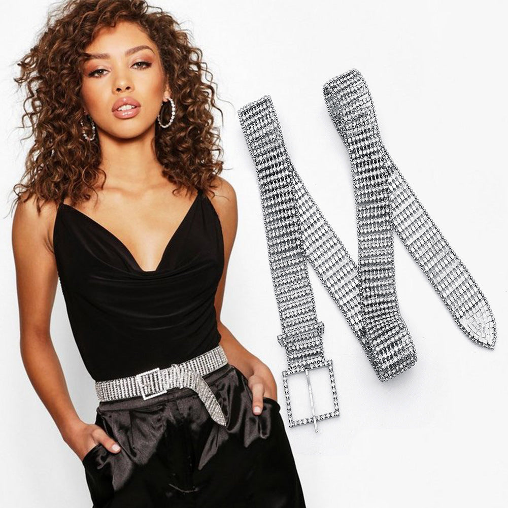 Ceinture en strass pour femme