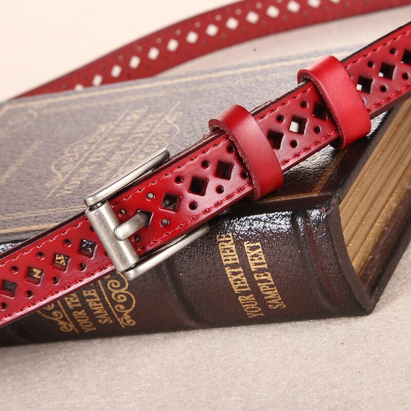 COWATHER good woman cow leather belt buckle belt
