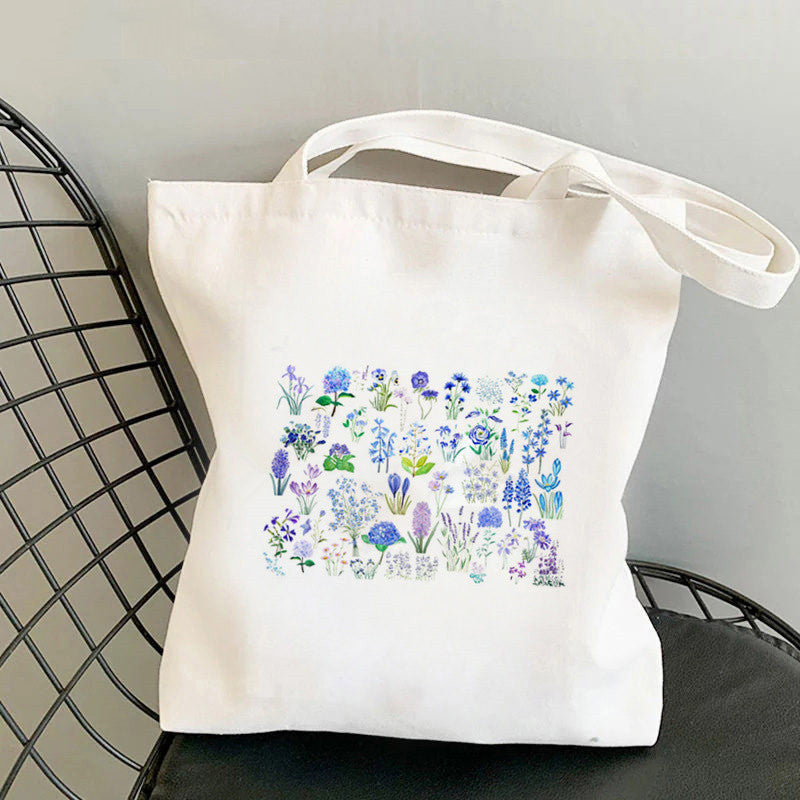 Women's Fashion Canvas One Shoulder Tote Shopping Bag