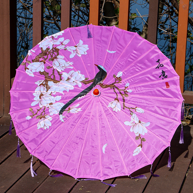 Performance And Show Style Printed Silk Umbrella Oiled Paper Umbrella