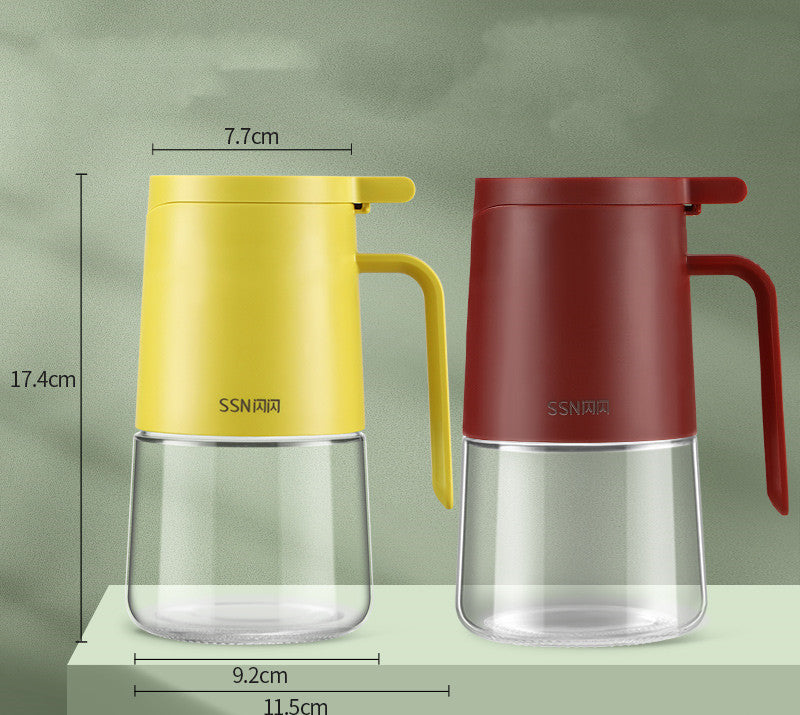 Household Kitchen Non-oil-stick Large Capacity Glass Oiler