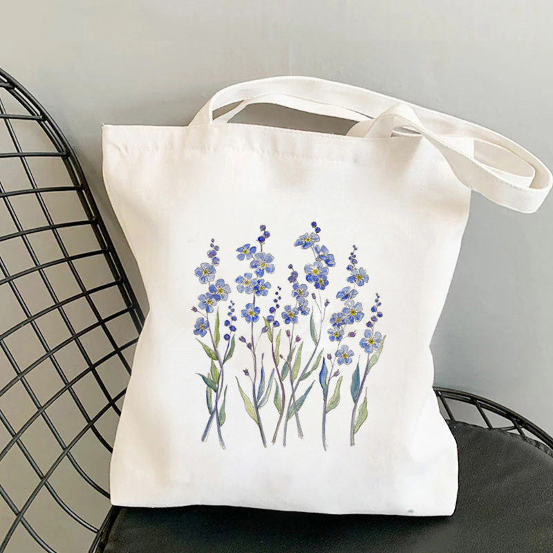 Women's Fashion Canvas One Shoulder Tote Shopping Bag