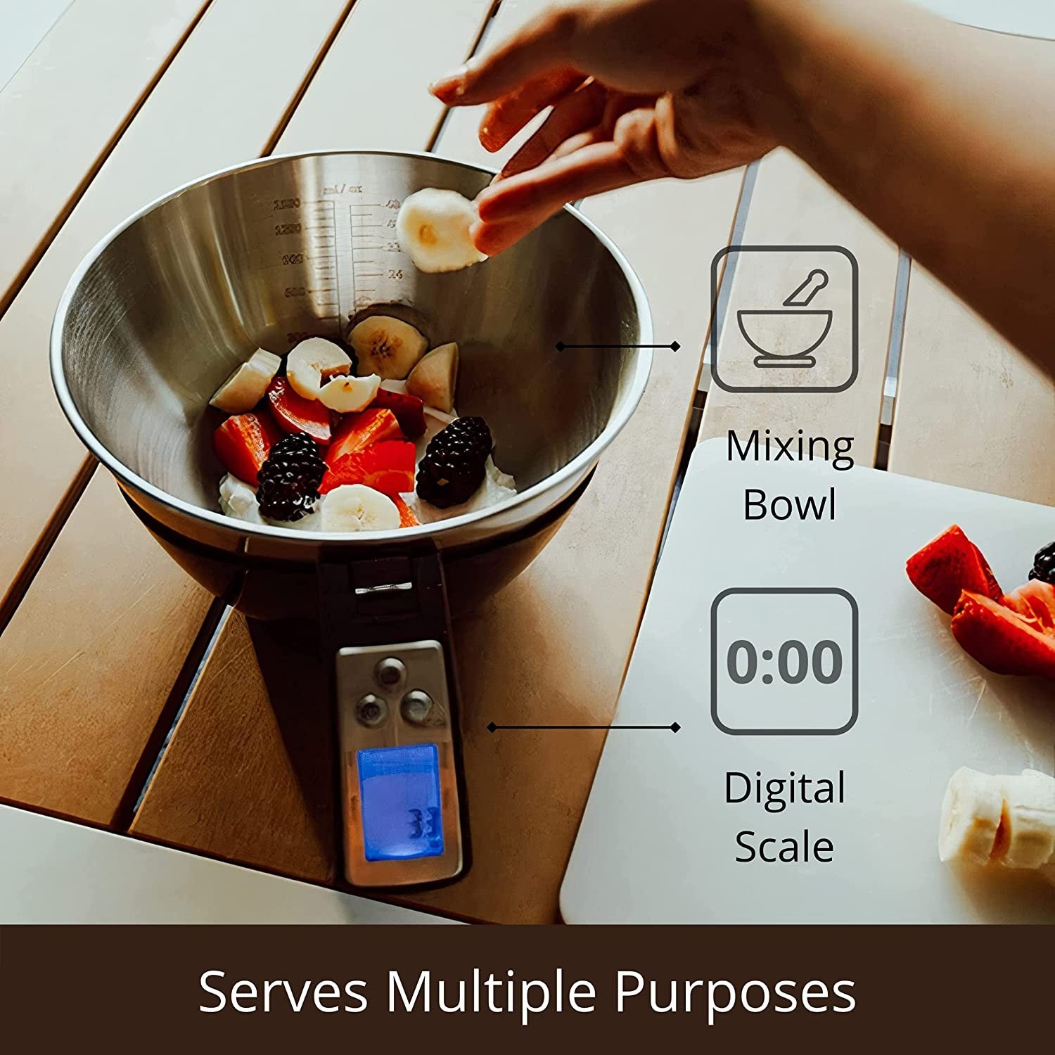Tasse à mesurer électronique avec balance, portable, pour cuisine