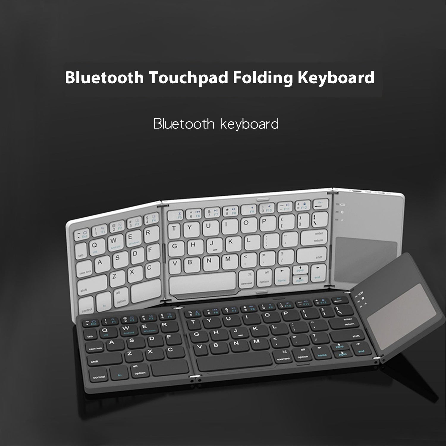 Mini Tri-fold Bluetooth Keyboard Portable Thin Touch