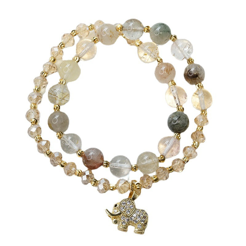 Retro Color Hair Crystal Bracelet For Women