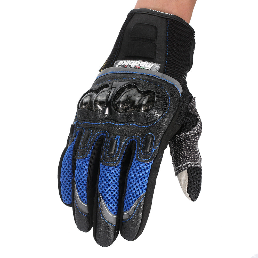 All-finger Touchable Carbon Fiber Anti-drop Knight Gloves