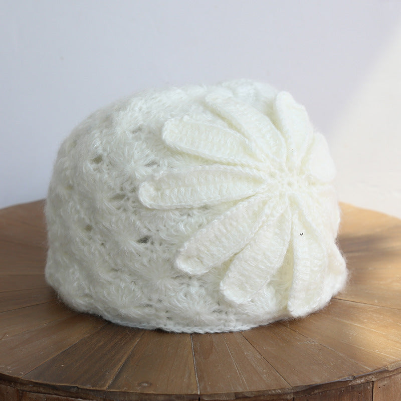 Hand knitted woolen hat women